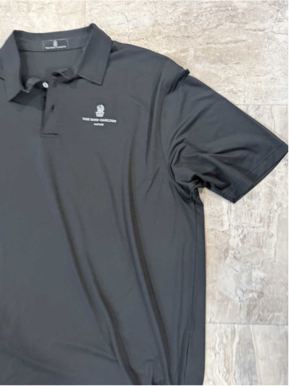 The Ritz Carlton Black Polo Men's Short Sleeve Naples Florida Golf Sz 3X